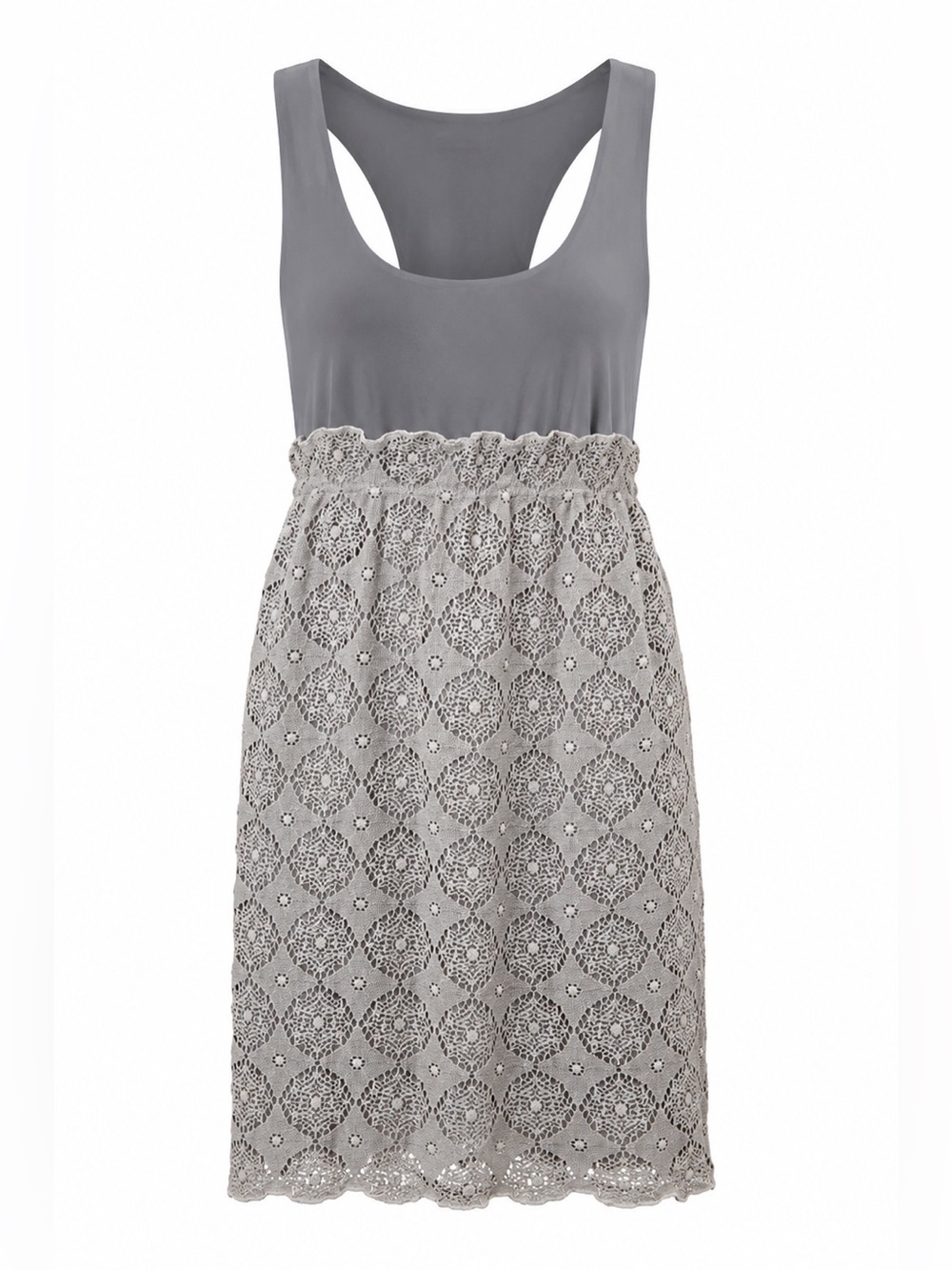 Loeffler Randall grey lace dress, size 6